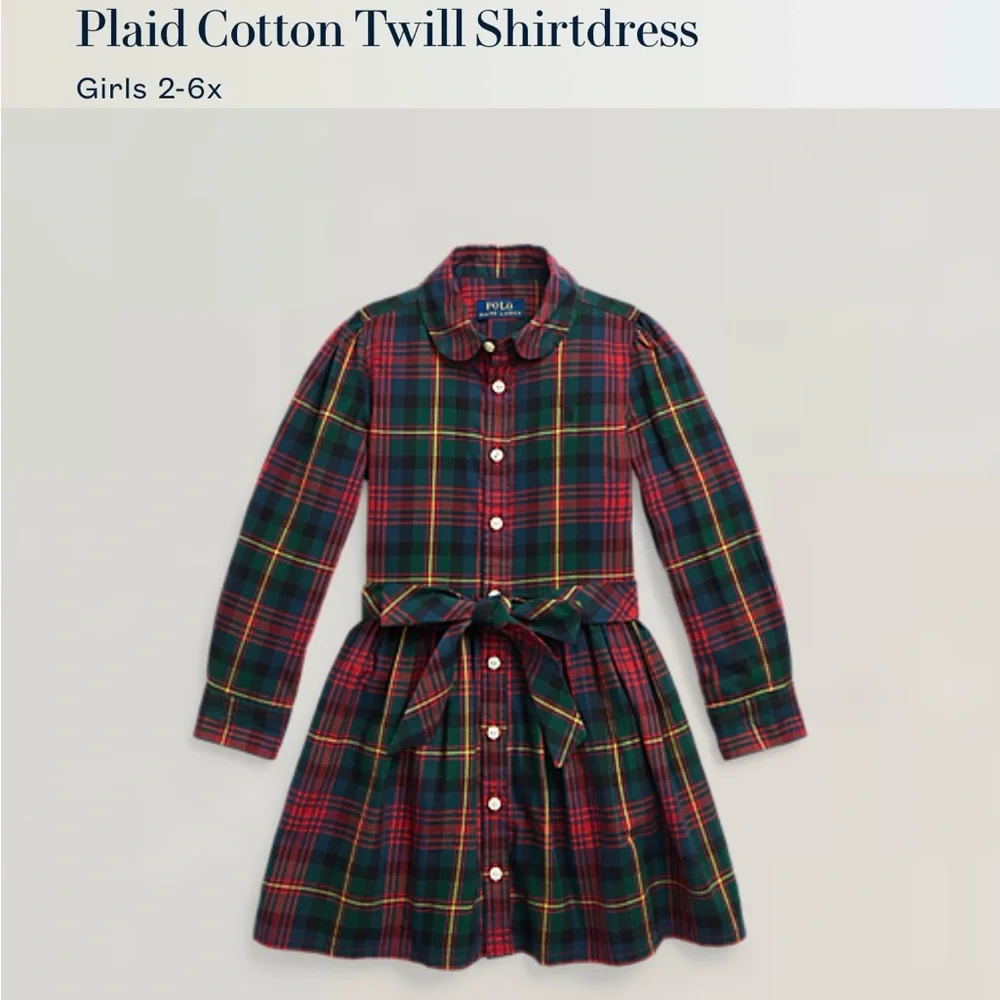 Polo by Ralph Lauren Plaid Cotton Twill Shirtdress with Tie Waist - Picture 7 of 7